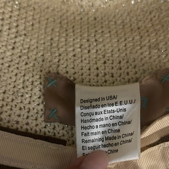 Beach by Flora Bella Paper Fedora Adjustable Hat NWOT - Picture 6 of 8